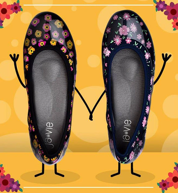 Navy Floral Jelly Flats for Your Little Darling's Adventures! So Cute!