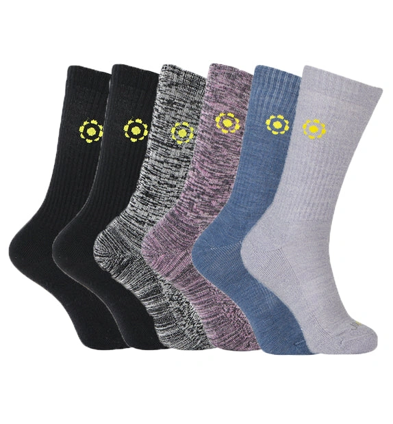 Cozy Comfort Crew Socks: 6 Pack, 86% Merino Wool. Your Feet's New Best Friends.