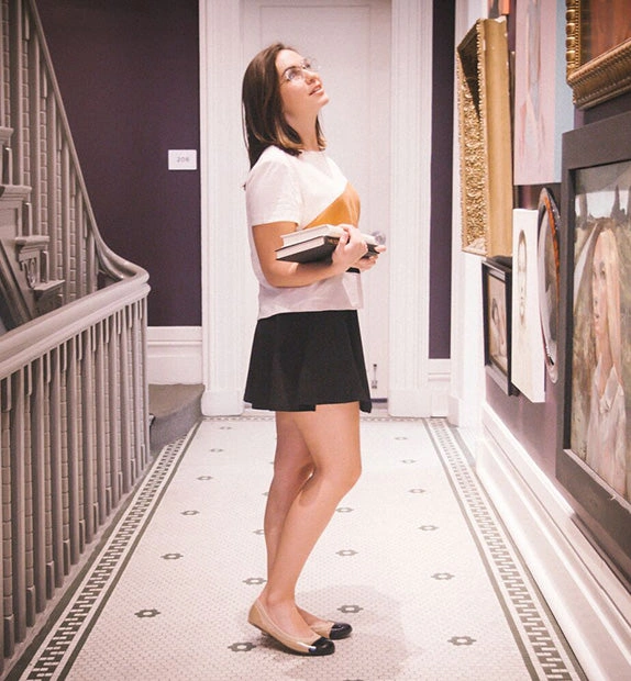 Golden Glaze Jellies: Black Cap Flats for a Chic & Shiny Stride!